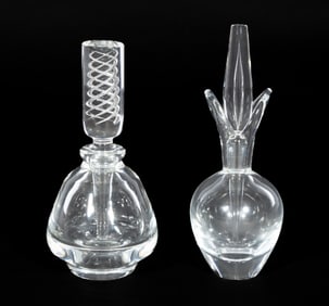 Two Steuben Glass Perfume Bottles