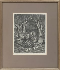 Caroline Wogan Durieux, American/Louisiana 1896-1989, ?Bayou Cemetery?, electron print