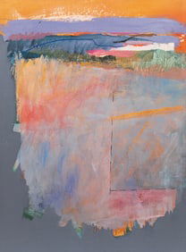 Annie Richardson, American/Louisiana 1956-2023, "Untitled: Abstract Composition", oil and mixed