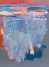 Annie Richardson, American/Louisiana 1956-2023, "Untitled: Abstract Composition", oil and mixed