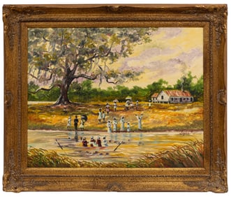 Sophie Coors, American/Tennessee 1934-2003, ?Baptism in the Delta?, oil on panel