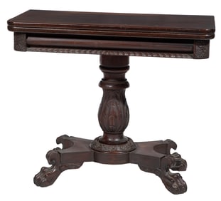 American Late-Classical Mahogany Games Table