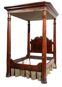 American Southern Classical Mahogany Full Tester Bed