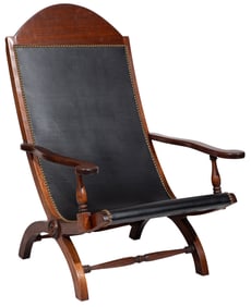 Louisiana Bench Made Mahogany Campeche Chair