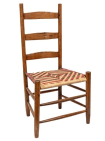 Southern Carved Ash Slat-back Child's Chair