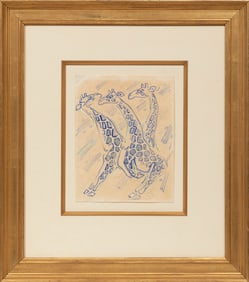 Walter Inglis Anderson, American/Mississippi 1903-1965, "Giraffes", watercolor and graphite on paper