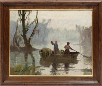 Knute Heldner, Swedish/Louisiana 1877-1952, ?Moss Gatherers?, oil on canvas