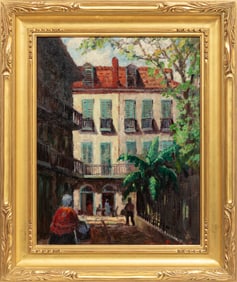 Knute Heldner, Swedish/Louisiana 1875-1952, ?Pirate?s Alley, Old New Orleans?, oil on canvas board