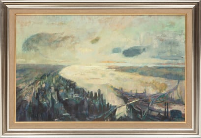 Tom Cavanaugh, American/Louisiana 1923-2019, ?River City?, oil on canvas