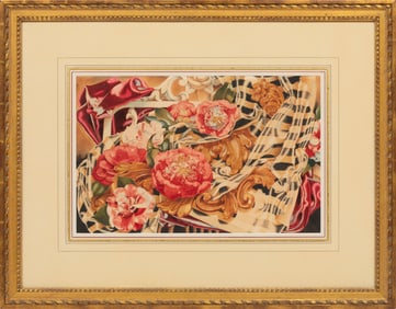 Alvyk Boyd Cruise, American/Louisiana 1909-1988, ?Camellias?, watercolor on board