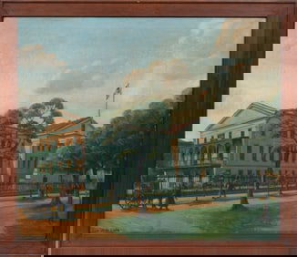 Louisiana School early 20th c., "Old U.S. Mint", oil on canvas