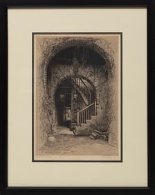 Morris Henry Hobbs, American/Louisiana 1892-1967, ?A Royal St. Patio, New Orleans?, ?Old Fan