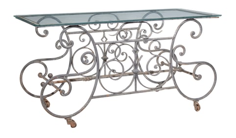 French Wrought Iron Bakers Table