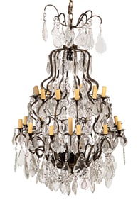 Louis XVI-Style Twenty-Five Light Crystal Chandelier