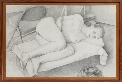 Jean Seidenberg, American/Louisiana 1930-2022, "Erin at Work I", graphite on Arches platine paper
