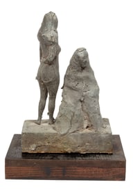 Jean Seidenberg, American/Louisiana 1930-2022, "Two Figures", bronze