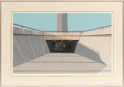 Richard Estes, American b. 1932, "Arch, St. Louis", screenprint