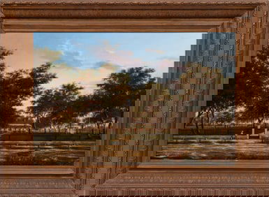 William Henry Buck, American/Louisiana 1840-1888, "Estate on the Mississippi Gulf Coast with Two