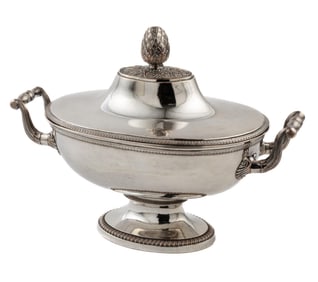 French Neoclassical Double Plate Tureen