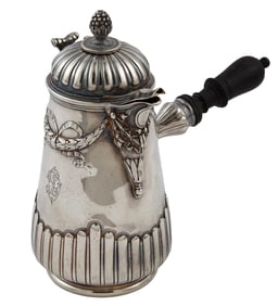 French 1st Standard Silver Chocolate Pot in the Louis XVI Taste