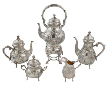 Continental Sterling Silver Tea and Coffee Service