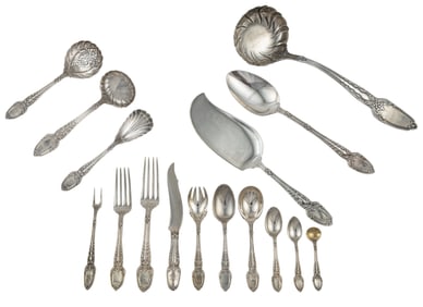 Tiffany "Broomcorn" Pattern Sterling Silver Flatware Service