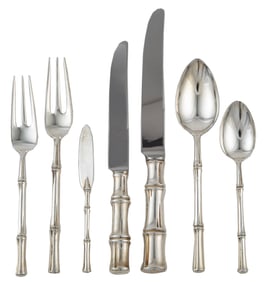 Tiffany "Bamboo" Pattern Sterling Silver Flatware Service