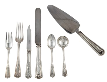 Tiffany "Winthrop" Pattern Sterling Silver Flatware Service
