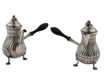 George V Sterling Silver Solitaire Cafe au Lait Set