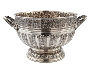 Fine Late Victorian Sterling Silver Punchbowl