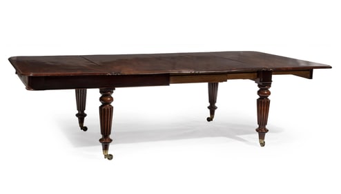 English Regency Carved Mahogany Dining Table