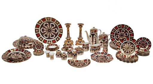 Royal Crown Derby "Old Imari" Porcelain Dinner Service