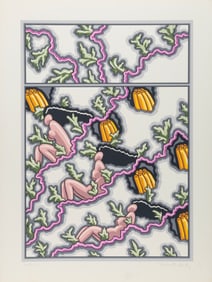 Robert Gordy, American/Louisiana 1933-1986, "Women with Fruit," "Green Nile," "Women Climbing