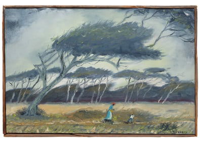 Steele Burden, American/Louisiana 1900-1995, ?Approaching Storm ? Blue Dress? and ?Approaching Storm