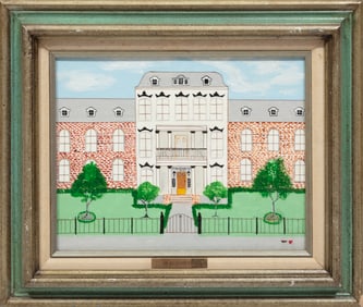 William Howard Reinhardt, Sr., American/Louisiana 1921-2006, "Saint Elizabeth's", oil on canvas