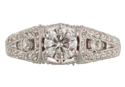 18 kt. White Gold and Diamond Ring