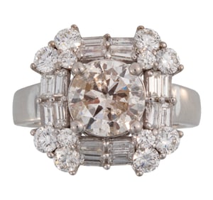 14 kt. White Gold and Diamond Ring