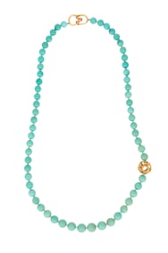 Tiffany & Co. 18 kt. Yellow Gold and Turquoise Bead Necklace