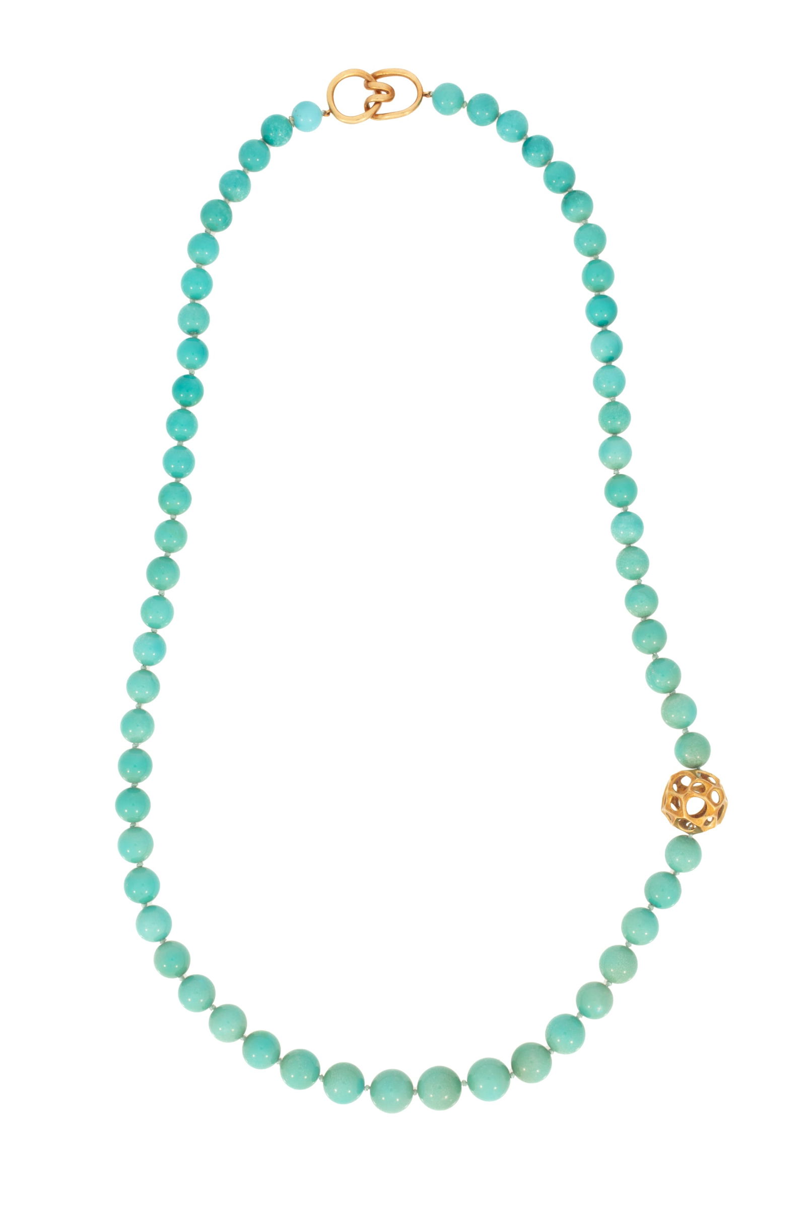 Tiffany & Co. 18 kt. Yellow Gold and Turquoise Bead Necklace (1 of 4)