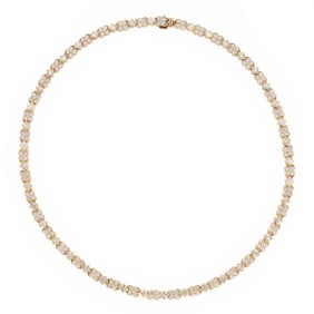 18 kt. Yellow Gold and Diamond Necklace