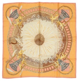 Hermès [Hermes] "Amours Jacquard" Silk Scarf 90