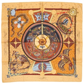 Hermès [Hermes] "Rêve D' Australie" Silk Scarf 90