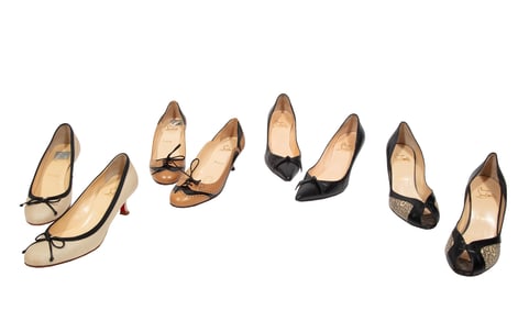 Four Pairs of Vintage Christian Louboutin High Heels