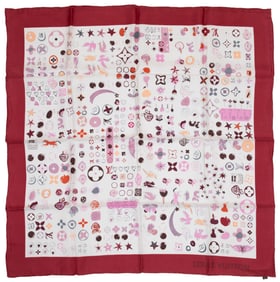 Vintage Louis Vuitton Square 90 Silk Scarf in Original Box