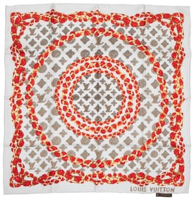 Vintage Louis Vuitton Square 90 Silk Scarf in Original Box