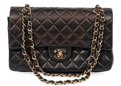 Chanel Classic Quilted Black Lambskin Double Flap Bag