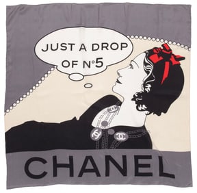 Vintage Chanel "Just a Drop of No 5" Scarf
