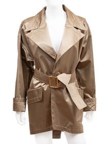 Vintage Chanel Champagne Gold Belted Rain Jacket