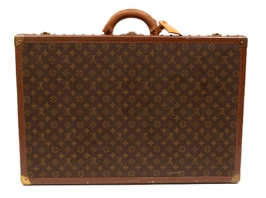 Vintage Louis Vuitton Suitcase in Brown Monogram Coated Canvas