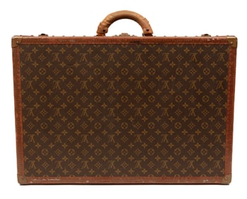 Vintage Louis Vuitton Suitcase in Brown Monogram Coated Canvas